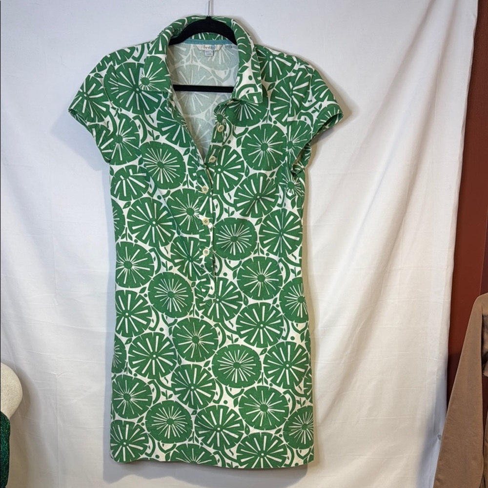 Boden Green Floral Mini Dress